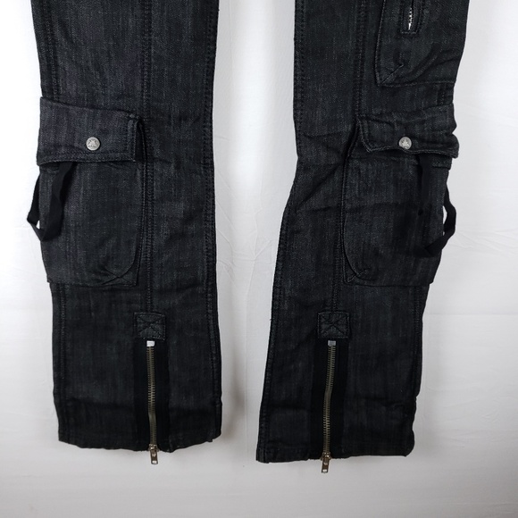 Antik Black Denim Zipper Pocket Jeans Size 25 - Picture 7 of 8
